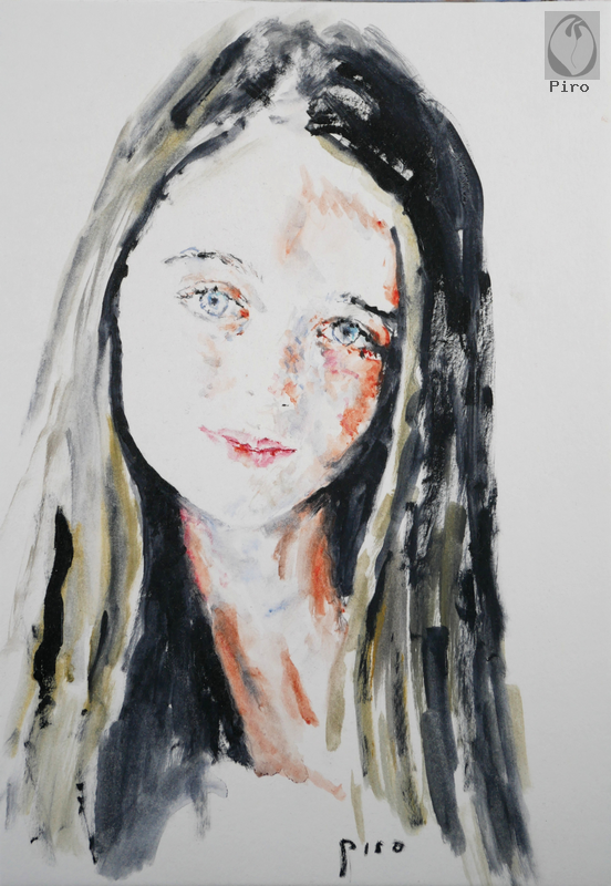 oil on paper - olio su carta di Piro